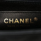 Lambskin Quilted Mini Rectangular Flap Black