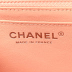 Lambskin Quilted Mini Square Flap Light Pink