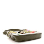 Calfskin Canvas Beaded Floral Medium Jackie 1961 Multicolor