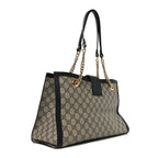GG Supreme Monogram Medium Padlock Tote Black