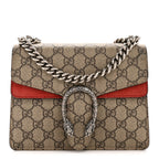 GG Supreme Monogram Mini Dionysus Shoulder Bag Hibiscus Red