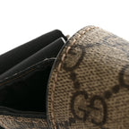 GG Supreme Monogram Web Flap Messenger Bag Black