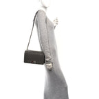 Caviar Quilted Medium Boy Flap Dark Grey
