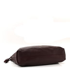 Mellow Nappa Donut Chain Large Flamenco Knot Clutch Dark Burgundy