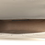 Calfskin Matelasse Super Mini GG Marmont Shoulder Bag Grey