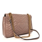 Calfskin Matelasse Medium GG Marmont Shoulder Bag Porcelain Rose