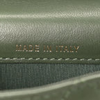 Lambskin Quilted Trendy CC Card Holder On Chain Green