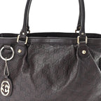 Guccissima Medium Sukey Top Handle Tote Chocolate