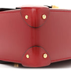 Azalea Calfskin Small Padlock Bamboo Shoulder Bag Romantic Cerise