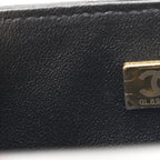 Lambskin Quilted Mini Rectangular Flap Black
