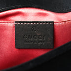 Velvet Matelasse Mini GG Marmont Shoulder Bag Black