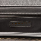 Caviar Quilted Small Business Affinity Flap Grey