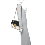 Guccissima Medium Padlock Shoulder Bag Black Mystic White