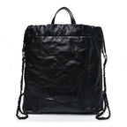 Shiny Calfskin Quilted Chanel 22 Backpack So Black