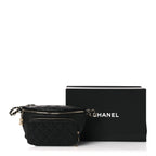 Caviar Quilted Business Affinity Waist Belt Bag Black