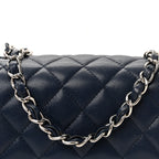 Caviar Quilted Mini Square Flap Navy
