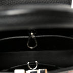 LV X YK Taurillon Inlaid Kusama Flowers Capucines BB Black