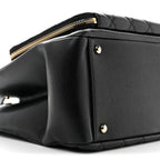Caviar Quilted Small Business Affinity Shopping Bag Black