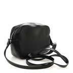 Pebbled Calfskin Studded Small Soho Disco Bag Black