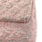 Tweed Medium Double Flap Pink