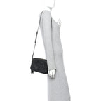 Pebbled Calfskin Small Soho Disco Bag Black