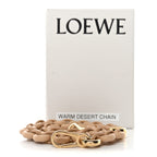 Brass Calfskin Donut Chain Shoulder Strap Silk Beige