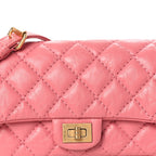 Aged Calfskin Quilted 2.55 Reissue Flap Belt Bag Pink