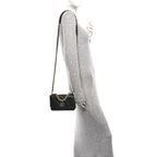 Lambskin Quilted Chanel 19 Wallet On Chain WOC Black
