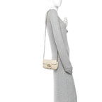 Calfskin Matelasse Super Mini GG Marmont Shoulder Bag White