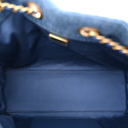 Washed Denim Quilted Mini Chanel 25 Handbag Blue