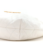 Shiny Calfskin Quilted Small Chanel 22 White