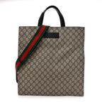 Soft GG Supreme Monogram Web Vertical Tote Black