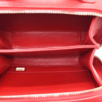 Caviar Quilted Small CC Filigree Vanity Case Red