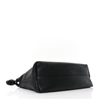 Mellow Nappa Medium Donut Chain Flamenco Knot Clutch Black