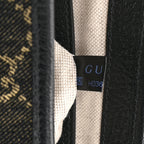Jacquard Denim GG Monogram Small Jackie 1961 Hobo Black Ivory