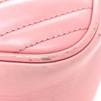 Calfskin Matelasse Small GG Marmont Chain Shoulder Bag Wild Rose