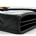Calfskin Matelasse GG Marmont Chain Wallet Black