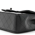 Lambskin Quilted Mini Top Handle Rectangular Flap So Black