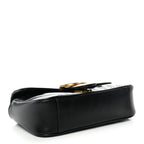Calfskin Matelasse Mini GG Marmont Shoulder Bag Black