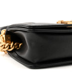 Caviar Quilted Small Boy Flap Black