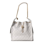 Caviar Quilted Medium Chanel 25 Handbag Light Gray