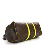 Monogram Macassar Keepall Bandouliere 50 Florescent Yellow