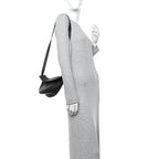 Grained Calfskin Small Slouchy Banana Bag Aubergine