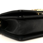 Lambskin Chevron Quilted Mini Boy Flap  Black