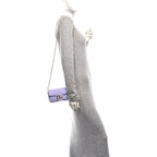 Denim GG Monogram Mini GG Marmont Shoulder Bag Light Purple
