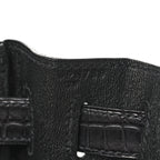 Matte Alligator Kelly Retourne 28 Black