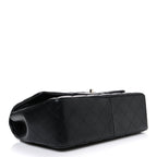 Lambskin Quilted Jumbo Double Flap Black