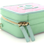 Caviar Quilted Small CC Filigree Vanity Case Pink Green Blue