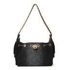 Washed Denim Quilted Mini Chanel 25 Handbag Black