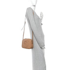 Pebbled Calfskin Small Soho Disco Bag Camelia